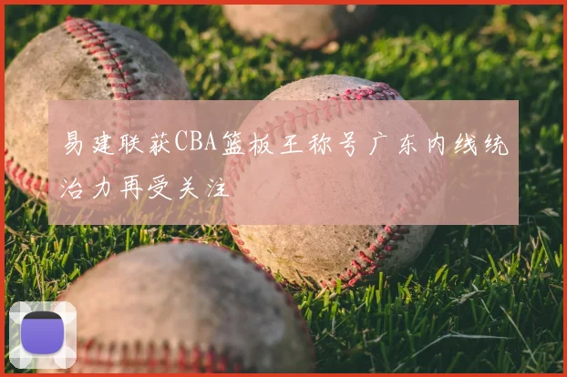 易建联获CBA篮板王称号广东内线统治力再受关注